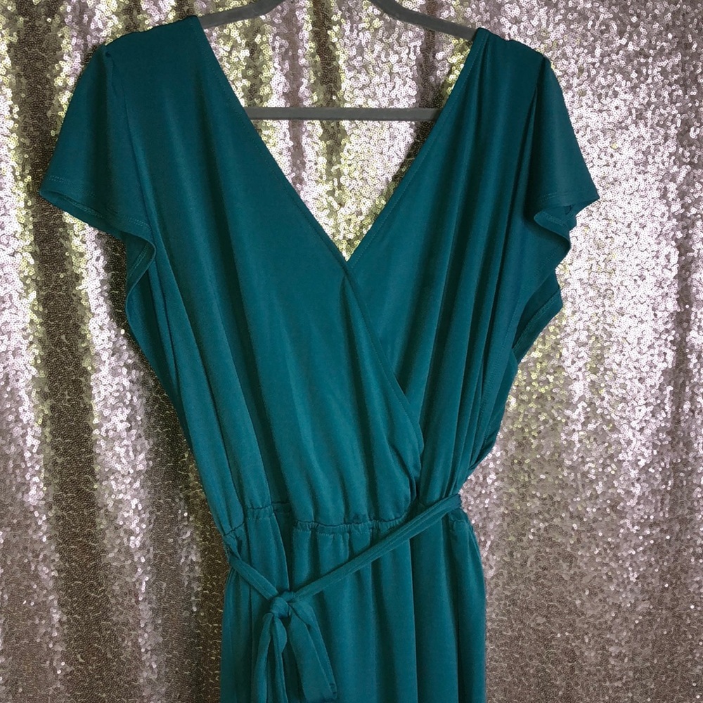 Ava & Viv High Low Fit & Flare Wrap Dress